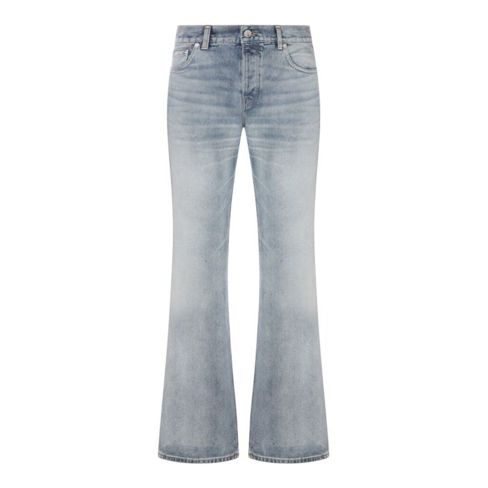Haikure Men Light-Wash Denim Flare Jeans